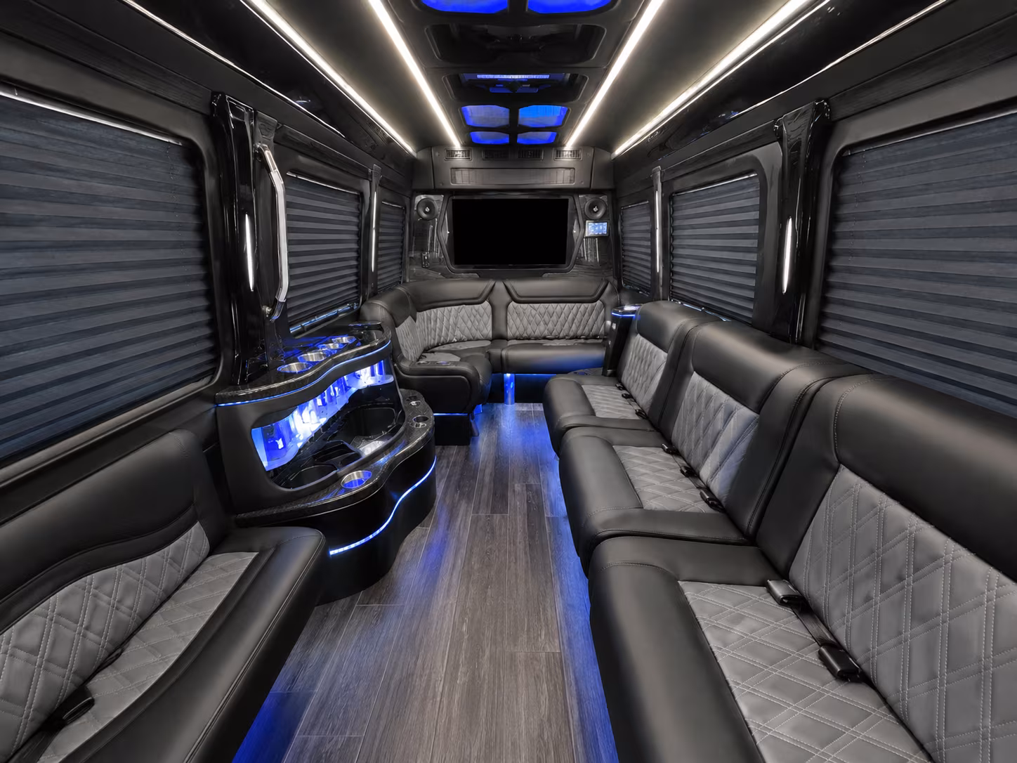 schenectady 50 passenger party bus interior